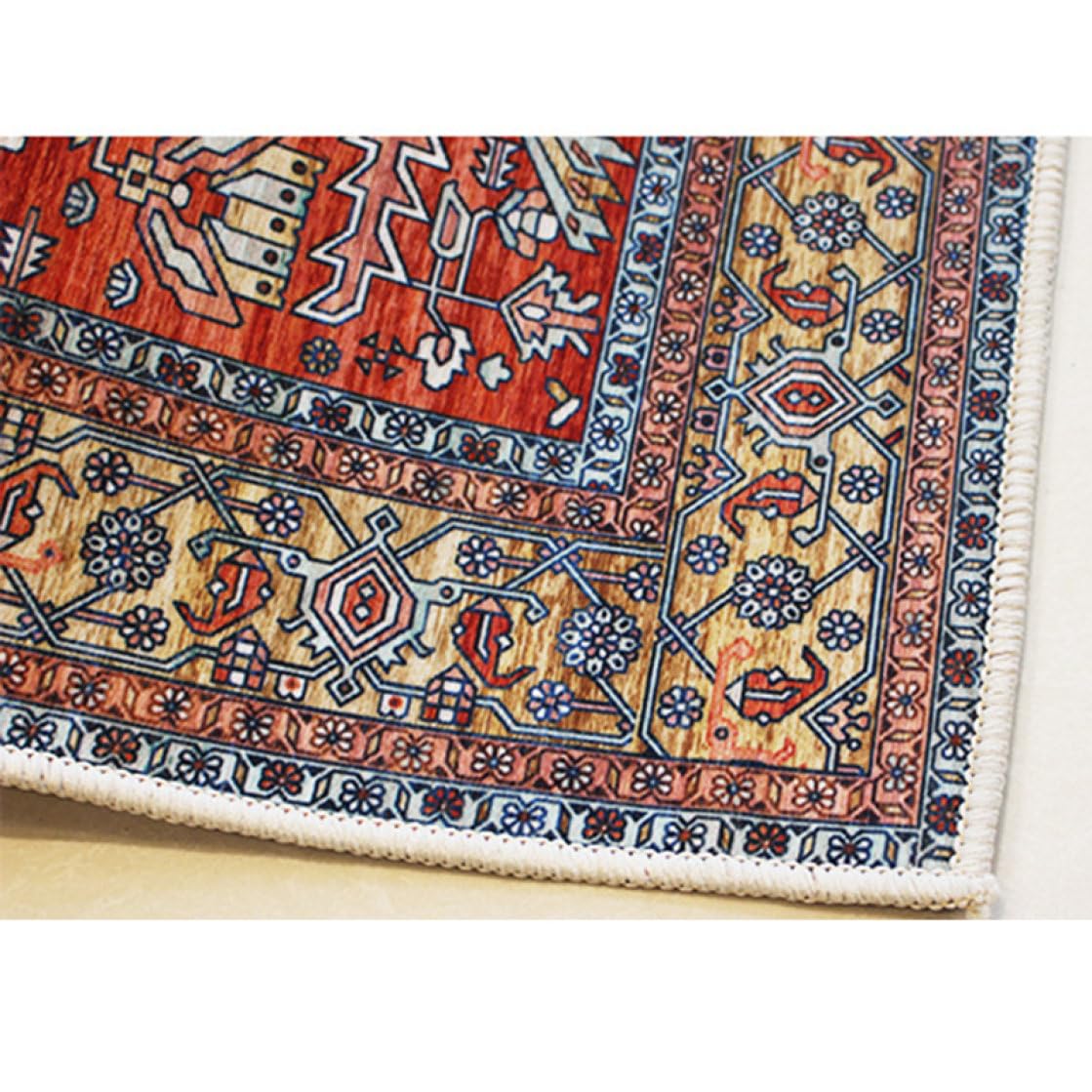 Amazon｜ラグ 夏用 ペルシャ絨毯風 80*120cm かわいい おしゃれ 約1畳